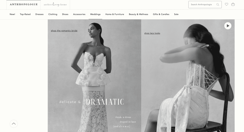 bhldn bridal outfits wedding shopping sites second reception dress change anthropologie