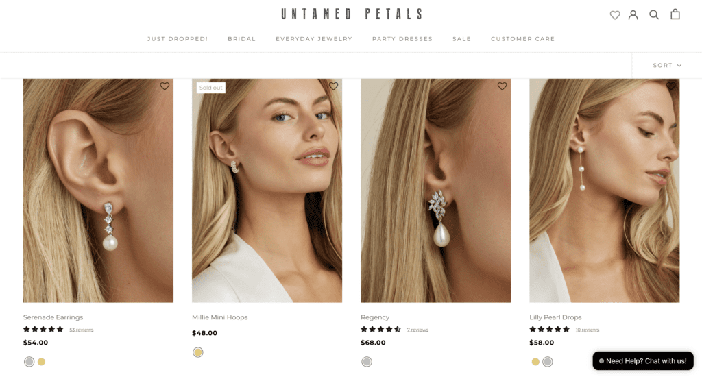untamed petals shopping for wedding dresses and accessories online