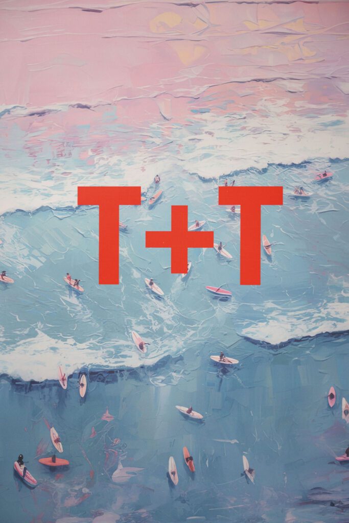 graphic art created for coastal wedding in socal