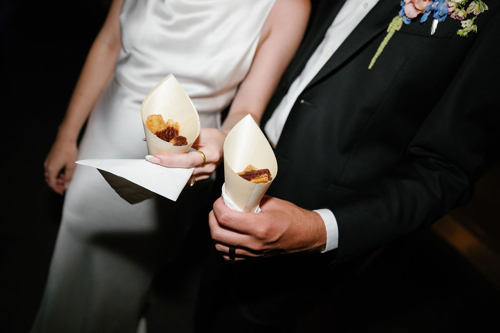 late night snack at wedding reception