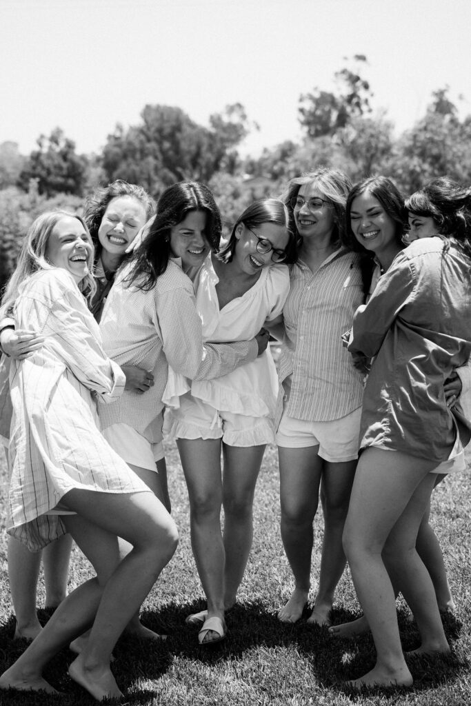 candid bridesmaid photos, getting ready robes