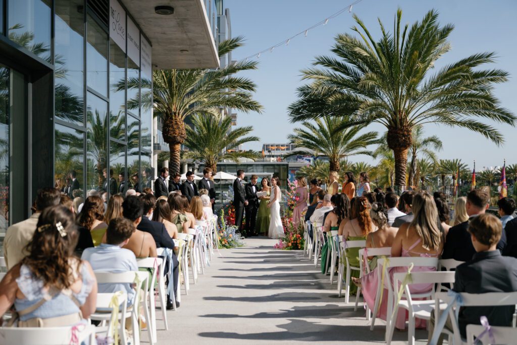 the lane venue in san diego california, colorful summer wedding inspo