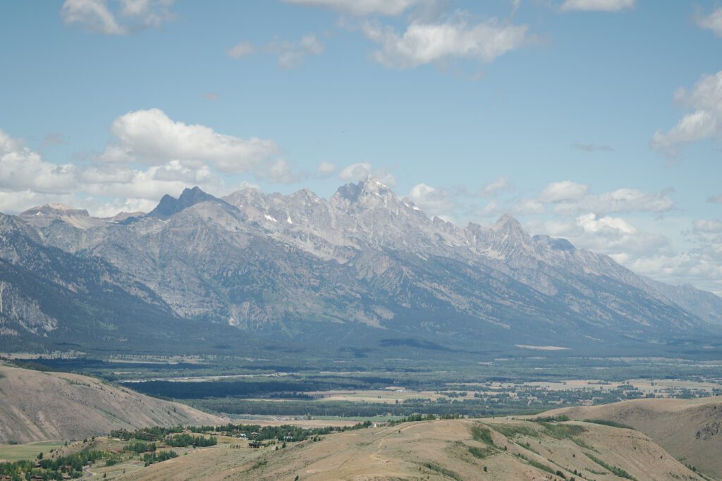 The outdoor views of the mountains at a Snow King Jackson Wyoming wedding