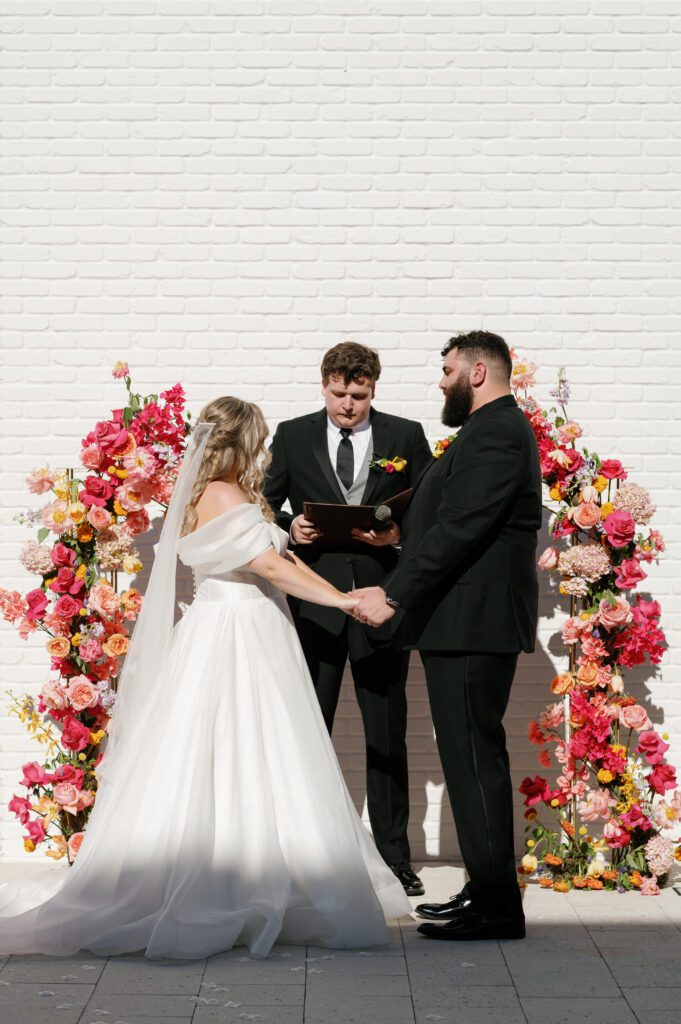 Couple during their ceremony at Florida wedding venue