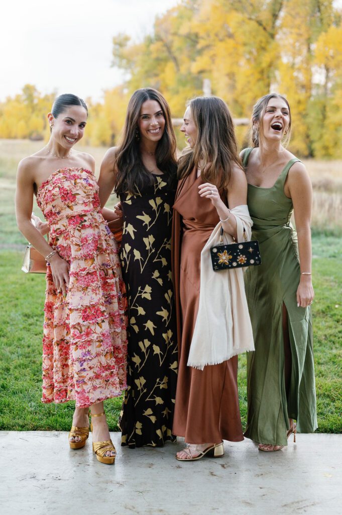 chic black tie western wedding guest dress code attire